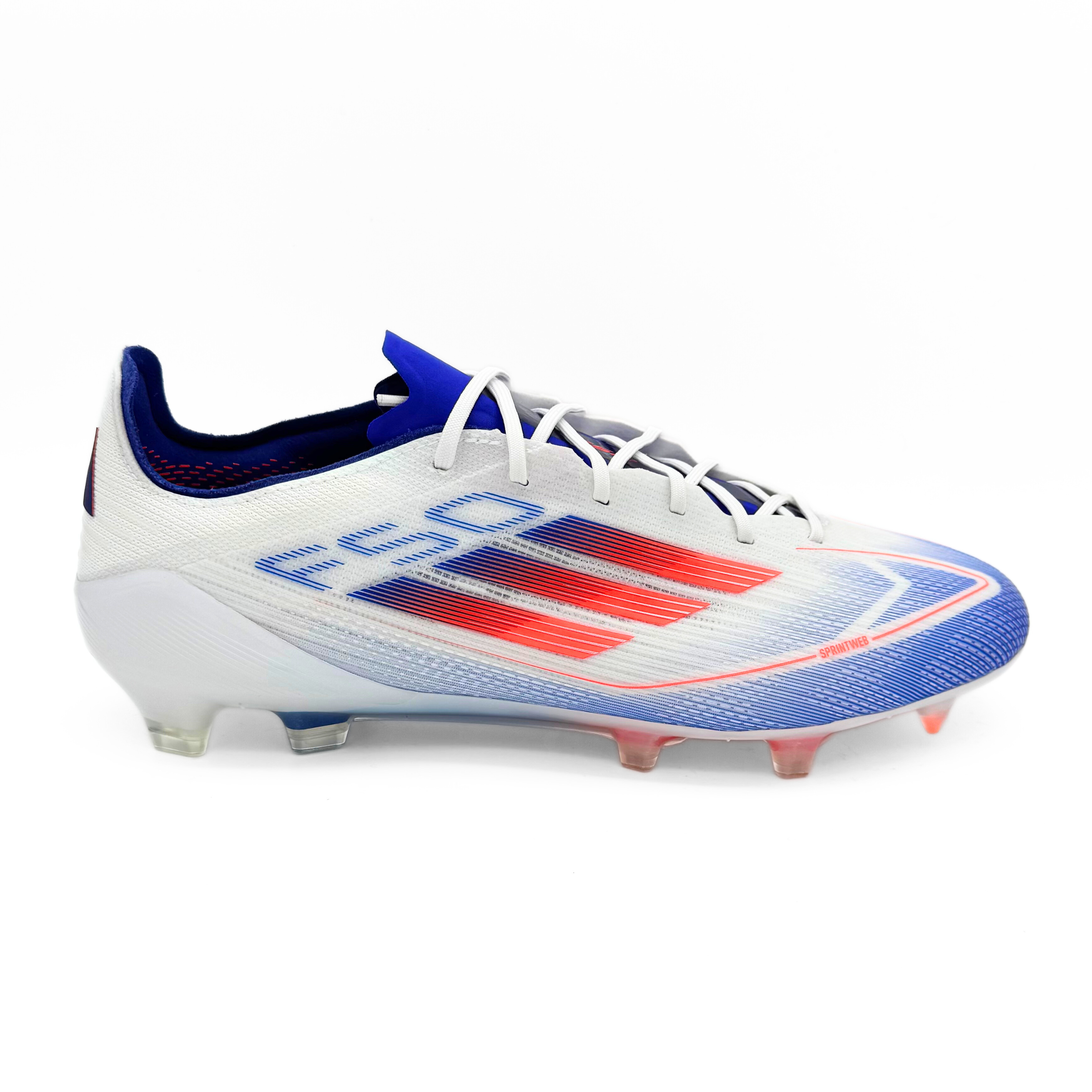 Adidas F50 Elite FG - White/Solar Red/Lucid Blue – Cleat Culture