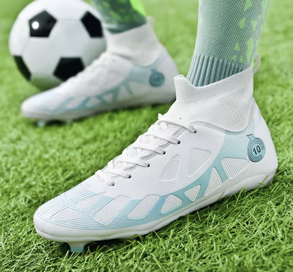 Num 10 Elite Turf Soccer Cleats - White/Blue