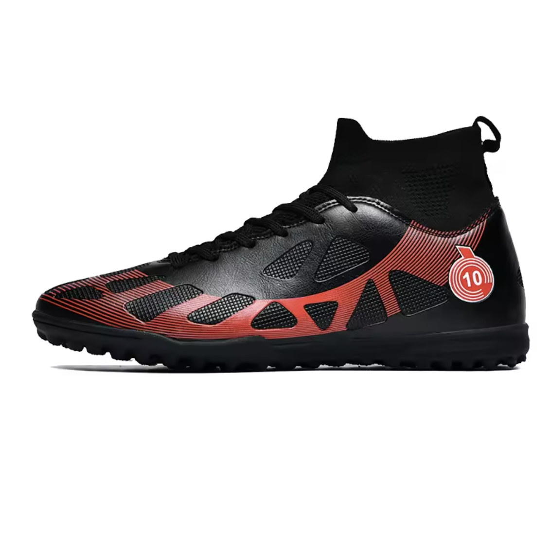 Num 10 Elite Turf Soccer Cleats - Black/Red